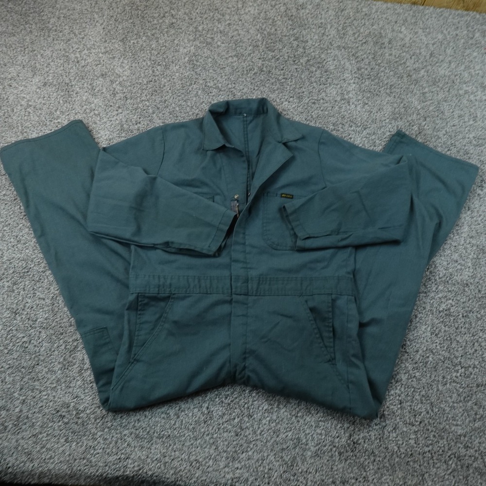 VTG Dee Cee Coveralls Mens 38X28 Green Talon Zip Jumpsuit Work Overall Pants USA